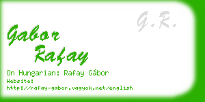 gabor rafay business card